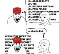 41% Nancy_pelvis alligator charlie_kirk crying george_floyd maga maga_hat nas:wojak variant:unknown wojak // 1284x1170 // 489.7KB