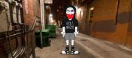 angry antifa black_crime bruise bruised_eye clothes converse glasses hood hoodie implied_robbery irl_background looking_at_viewer looking_at_you mask nigger nosebleed pocket robbery robbery_aftermath street variant:soyak // 2030x899 // 2.4MB