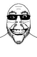 artist:fleertson creepy glasses mustache smile soyjak stubble thick_eyebrows variant:flartson // 408x616 // 18.2KB
