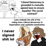 artist:shitskintrannypedophilebraphog bandana capitalism democracy glasses hoodie imperialism liberalism mask nas:twink politics social_contract stacy variant:unknown // 1080x1080 // 117.5KB