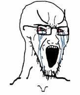 angry animated bloodshot_eyes crying eyebrows glasses leaking looking_to_the_left looking_to_the_right meta:not_oc open_mouth red_sclera seething stubble subvariant:crying_soyak subvariant:long_crying_soyak tear teeth variant:soyak white_background white_skin // 516x606 // 216.6KB