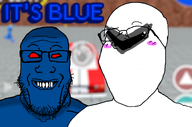 android blue_skin blushing finding_blue game subvariant:neutralplier text variant:markiplier_soyjak // 1296x858 // 339.8KB