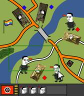 angry closed_mouth clothes firearm full_body game glasses gun holding_object meta:tagme multiple_soyjaks mustache purple_hair strategy stubble tank tranny variant:bernd variant:chudjak video_game // 1488x1700 // 947.2KB