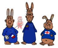 animal award big_chungus brown_skin clothes ear flag:england flag:european_union flag:france gun overalls rabbit subvariant:euromutt subvariant:impish_amerimutt subvariant:ishish_euromutt variant:ishish_soyak_ears variant:unknown // 811x670 // 29.1KB
