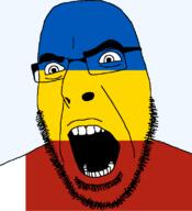 flag flag:rostov_oblast full_head glasses hair looking_to_the_right oblast open_mouth rostov_oblast russia soyjak stubble teeth text transparent transparent_background variant:cobson // 721x789 // 23.4KB