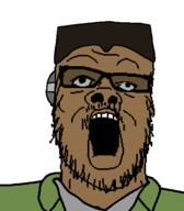 brown_hair brown_skin clothes counter_strike hair open_mouth soyjak stubble variant:a24_slowburn_soyjak video_game // 454x520 // 8.2KB