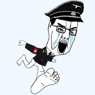 crying gestapo leather_jacket nazism officer officer_cap red_armband running variant:chudjak // 1080x1080 // 380.8KB