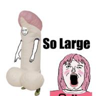 2soyjaks arm blush bwc choker costume daddy's_girl female femjak full_body glasses hair hand makeup open_mouth penis pink_hair smile smug soyjak stubble subvariant:female_a24_slowburn text variant:a24_slowburn_soyjak variant:soyak // 800x800 // 322.5KB