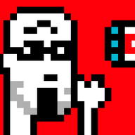 animated arm glasses hand hands_up minimalism nft nintendo nintendo_switch open_mouth pixel_art soyjak stubble variant:cryptopunkjak video_game // 560x320 // 6.3KB