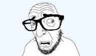 glasses judaism scared soyjak stubble variant:kikejak // 847x500 // 11.1KB