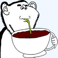 big_ears black_sclera blood drinking drinking_straw ear hand looking_at_you mug ominous shadow stubble subvariant:impdrink transparent_background variant:impish_soyak_ears white_pupils // 845x850 // 12.4KB