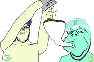 2soyjaks arm cutie_mark eating hair holding_object hopper horn lyra_heartstrings my_little_pony oats pony subvariant:wholesome_soyjak unicorn variant:a24_slowburn_soyjak variant:gapejak // 1800x1200 // 83.4KB