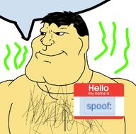 brap chest_hair literal_who shirtless speech_bubble speech_bubble_empty spoof(user) stink_lines subvariant:mexiaryan // 800x787 // 154.6KB
