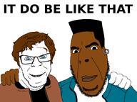 beard black_skin blue_eyes clothes glasses hair hand nigger series:trios_&_duos twitter variant:cobson variant:feraljak will_stancil // 1920x1441 // 85.1KB