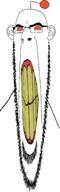 animated antenna clenched_teeth ear glasses red_eyes reddit soyjak stretched_mouth stubble variant:cobson yellow_teeth // 722x2295 // 506.2KB