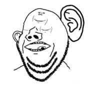 closed_mouth ear eyes merge no_eyes nose open_mouth smile stubble variant:impish // 686x625 // 127.2KB