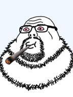 bald fat glasses marijuana neckbeard open_eyes red_eyes smoking transparent_background variant:neckbeardjak // 479x640 // 39.0KB