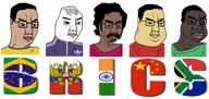 5soyjaks adidas asian black_eye blue brazil brics china chud closed_mouth clothes fat flag flag:brazil flag:china flag:india flag:russia flag:south_africa glasses gopnik green hair india jersey meta:tagme negro nose orange red russia shaved slav south_africa soyjak stubble track_suit tshirt variant:chudjak white yellow yellow_skin // 1956x924 // 302.2KB
