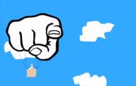 air_balloon angry animated balloon cloud drawn_background fire frown glasses hand head_box pointing pointing_at_viewer sky soyjak stubble variant:markiplier_soyjak // 438x279 // 1.4MB