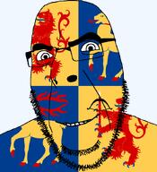 angry animal country county crossbow elk flag flag:kalmar glasses hair holding_object kalmar lion looking_to_the_left smile soyjak stubble sweden teeth thick_eyebrows transparent_background variant:cobson // 775x849 // 159.5KB