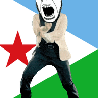 angry animated country dance djibouti flag flag:djibouti full_body gangnam_style glasses irl open_mouth soyjak star star_(symbol) stubble variant:cobson // 300x460 // 499.8KB