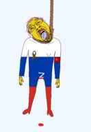arm asian badge blood bloodshot_eyes communism country crying dead flag glasses hair hammer_and_sickle hand leg mustache neovagina open_mouth purple_hair ribbon_of_saint_george rope russia small_eyes soyjak stubble suicide tongue variant:bernd yellow_skin z_(russian_symbol) // 2012x2908 // 531.7KB