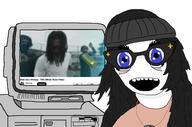 bullet clothes female glasses hair looking_at_you monitor negro open_mouth rap shell total_nigger_death variant:soytan // 3794x2516 // 559.5KB