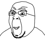 fat glasses muhammad_ali smile soyjak stubble teeth variant:alijak // 484x462 // 8.8KB