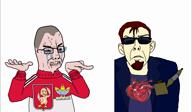 2soyjaks angry animated bloodshot_eyes clenched_teeth closed_mouth clothes crying glasses goatee hair heart meta:ai_generated pointing polack poland postal postal_dude red_hair soyjak total_nigger_death variant:chudjak variant:nojak video white_skin // 3600x2106, 54.8s // 22.3MB