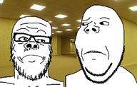 2soyjaks are_you_soying_what_im_soying backrooms confused frown glasses irl_background liminal_space soyjak stubble variant:a24_slowburn_soyjak variant:gapejak worried // 1252x799 // 432.8KB