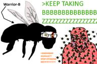 2soyjaks Warrior-Z(user) Warrior_B angry bee bees crying red_skin text variant:feraljak variant:rupturejak white_skin // 1500x1000 // 34.6KB