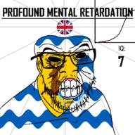 angry bald bell_curve black_eyes black_hole black_sclera british clenched_teeth closed_mouth country cracked_teeth deer drool ear england flag flag:hertfordshire flag:united_kingdom glasses hair hertfordshire iq iq_bell_curve mustache nightmare_fuel no_pupils profound_mental_retardation retard soyjak stubble text united_kingdom variant:feraljak wrinkles // 1024x1024 // 126.8KB