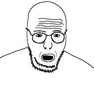 bald glasses open_mouth soy soyjak stubble variant:walterjak // 426x450 // 10.0KB