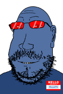 beard blue_skin closed_mouth ear glasses golden_tooth looking_at_you mazeltv_(namefag) meta:namefags moustache name_tag red_glasses series:fusionjaks smile subvariant:masscholar subvariant:massjak subvariant:mustached_gapejak subvariant:scholar subvariant:wholesome_soyjak teeth transparent_background variant:gapejak // 1109x1641 // 60.5KB