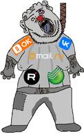 alcoholic black_eye fat hairy hanging logo mailru meta:tagme odnoklassniki rope russia rutube sber social_media subvariant:russianziggermutt vkontakte // 586x919 // 213.4KB