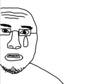 crying glasses open_mouth soyjak stubble variant:unknown // 805x702 // 40.5KB