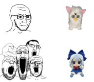 a24 cirno fumo furby gape meximutt soyjak variant:chudjak variant:markiplier_soyjak // 370x320 // 73.1KB