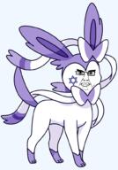 animal animal_ears blue_hair chud israel jewish_star jews pokemon ribbon star_of_david sylveon variant:chudjak // 700x1000 // 252.1KB