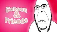 biting_lip charleyyy_and_friends distorted frown glasses pink_background sml soyjak stubble subvariant:hornyson supermariologan text variant:cobson // 1280x720 // 397.1KB