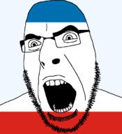 crimea flag flag:crimea full_head glasses hair looking_to_the_right open_mouth russia soyjak stubble teeth text transparent transparent_background ukraine variant:cobson // 721x789 // 18.7KB