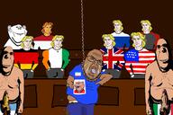 5soyjaks angry arm brown_skin closed_mouth clothes ear flag:argentina flag:germany flag:ireland flag:mexico flag:minor_attracted_person flag:poland flag:russia flag:united_kingdom flag:united_states germany glasses ireland map_(pedophile) nate netherlands ominous open_mouth orange_hair pedophile russia smile stubble subvariant:hornyson text united_kingdom united_states variant:cobson variant:impish_soyak_ears variant:shotjak white_skin yellow_hair // 1920x1280 // 881.0KB