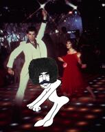 afro animated closed_mouth dance disco disco_dance full_body glasses hair irl irl_background jive middle_finger music mustache saturday_night_fever sound subvariant:chudjak_front variant:chudjak video // 480x600, 208.1s // 48.4MB