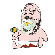 animated baby blood dance glasses neovagina pacifier period rattle small_eyes soyjak stubble toy variant:gapejak // 1280x720 // 228.6KB