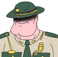 badge cassius_thundercock clothes epaulettes hat looksmax mogging mountie_hat necktie no_eyes pocket police police_badge police_officer police_uniform shadow smile state_trooper subvariant:mexiaryan uniform variant:meximutt white_skin // 886x872 // 236.9KB