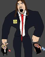 3soyjaks austria bloodshot_eyes brown_hair brown_skin clothes dead estonia eurovision female gigachad israel necktie open_mouth rope stubble subvariant:brunetto suicide suit tongue variant:cobson white_skin // 859x1092 // 142.2KB