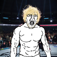 arena blond buff cage chad eyebrows fight forehead_lines frederic_vosgrone glasses high_res irl_background looking_at_you mma muscles muscular_male octagon open_mouth screaming soyjak spotlight stubble subvariant:vosgrone teeth tongue traced trend:aryan variant:cobson vein victory vosgrone white_background // 1000x1000 // 278.5KB
