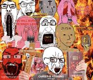 angry anti_christian bible christianity cross crying fire hell holding_object jesus npc seethe seething steam subvariant:science_lover variant:cryboy_soyjak variant:feraljak variant:james_youniverse variant:markiplier_soyjak variant:pissluffare variant:wojak wojak // 671x575 // 189.0KB
