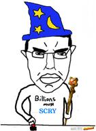 button chud closed_mouth clothes counter dingboard glasses hair hat holding_object logo low_quality millions_must_die moon pun staff star_(symbol) subvariant:pol_face text variant:chudjak watermark white_background wizard wizard_hat // 957x1307 // 331.0KB