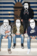 bald bill_clinton clothes donald_trump door epstein epstein_island glasses hair irl irl_background kim_jong_un nike open_mouth soyjak stubble sweatshirt teeth variant:bernd variant:cobson variant:markiplier_soyjak white_skin // 1024x1536 // 3.1MB