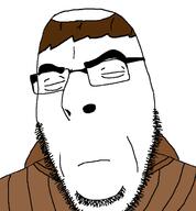 brown_hair christianity closed_eyes closed_mouth clothes glasses hair monk soyjak stubble variant:cobson // 683x737 // 70.2KB